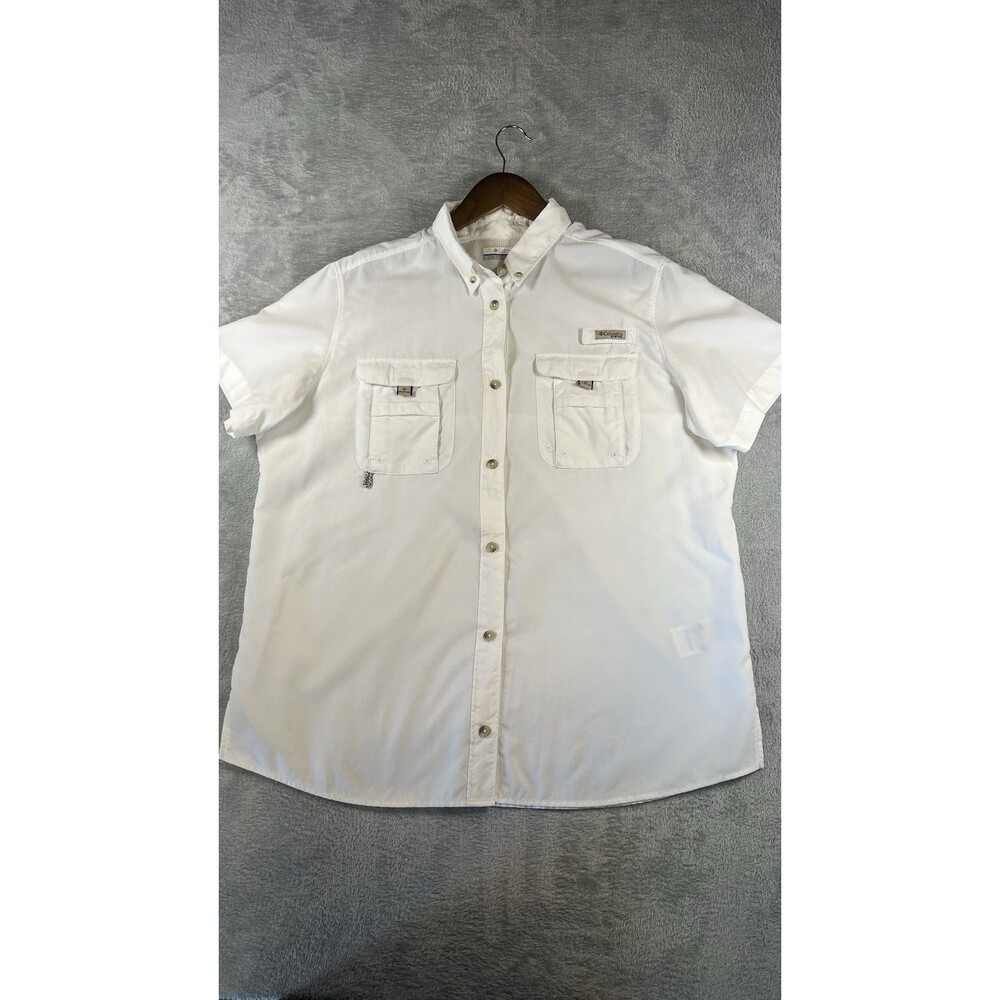 Columbia PFG Fishing Shirt XL Vented Short Sleeve Men's Fishing Lt Wght Dad-Core